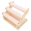 Bracelet Holder 3 Tier Detachable Jewelry Display Stand with Wooden Tray for Watch Home Shop Pink
