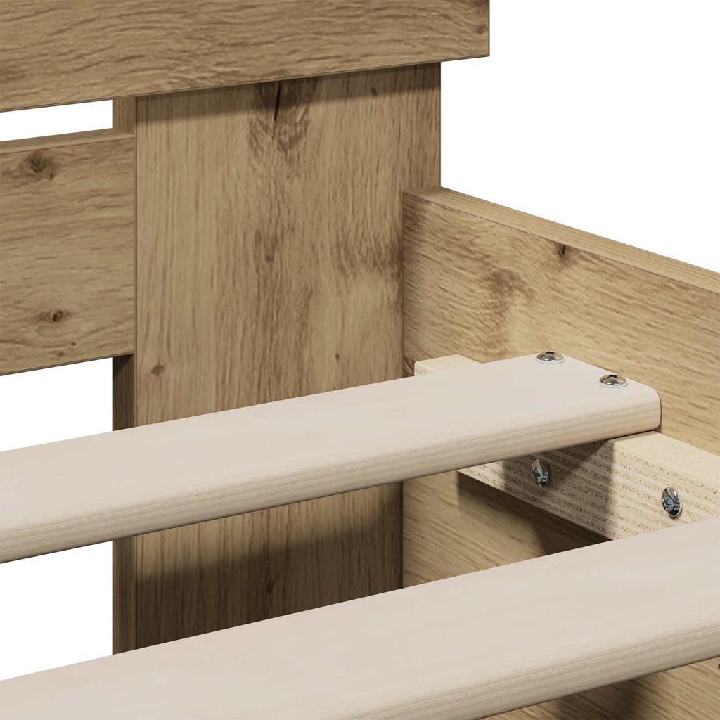 Bed Frame with Headboard Artisan Oak 80 x 200 cm