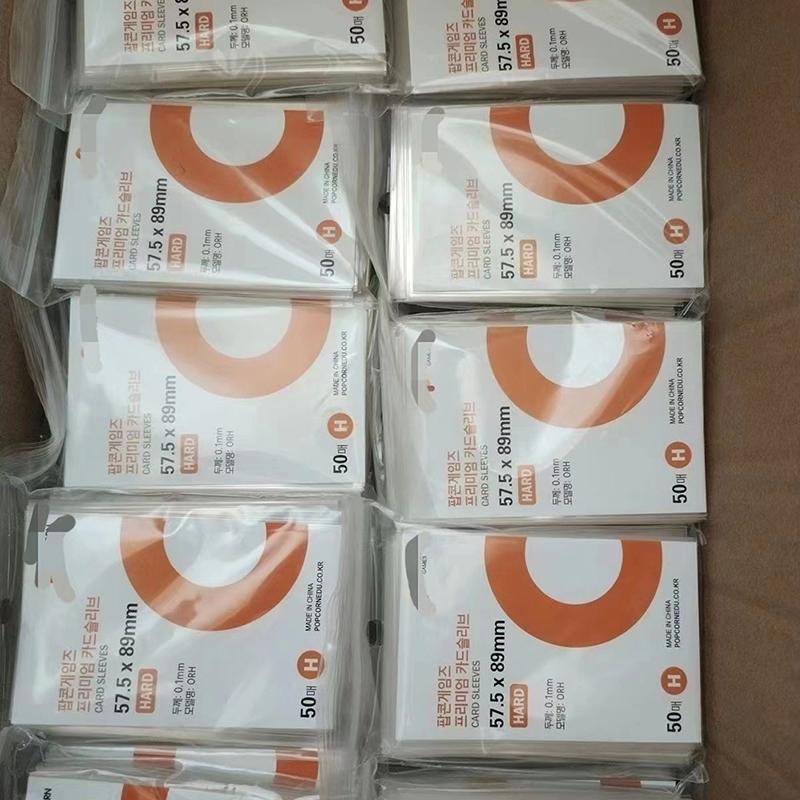 50 шт. оригинальные корейские рукава для карточек, прозрачные жесткие 3-дюймовые протекторы для фотокарточек