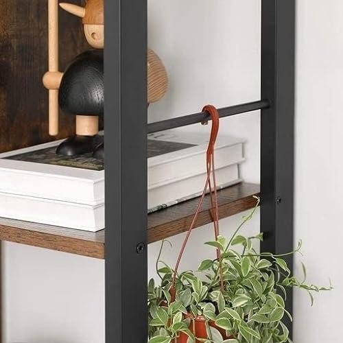 Книжный шкаф, Шкаф для гостиной, Большая 4-уровневая полка для хранения, Для кабинета, В индустриальном стиле, Легкая сборка, С