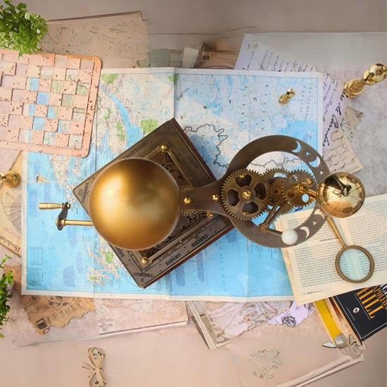 45,72 см Orrery Home Decor Модель солнечной системы Идеальный подарок на новоселье, Подарок для мужа, теллурион, Элегантный функциональный декор