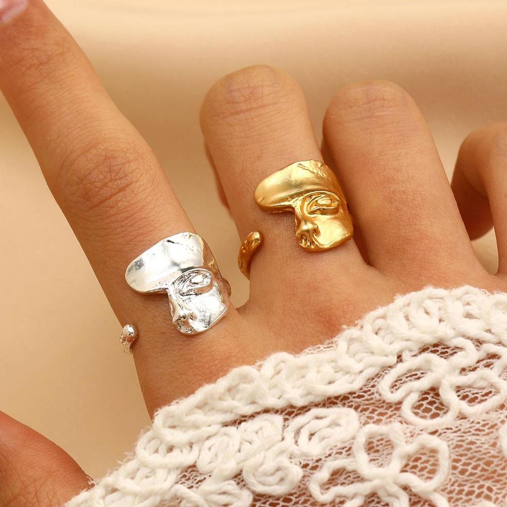 Модное ретро преувеличенное холодное кольцо с открытой половиной лица скульптуры Венеры