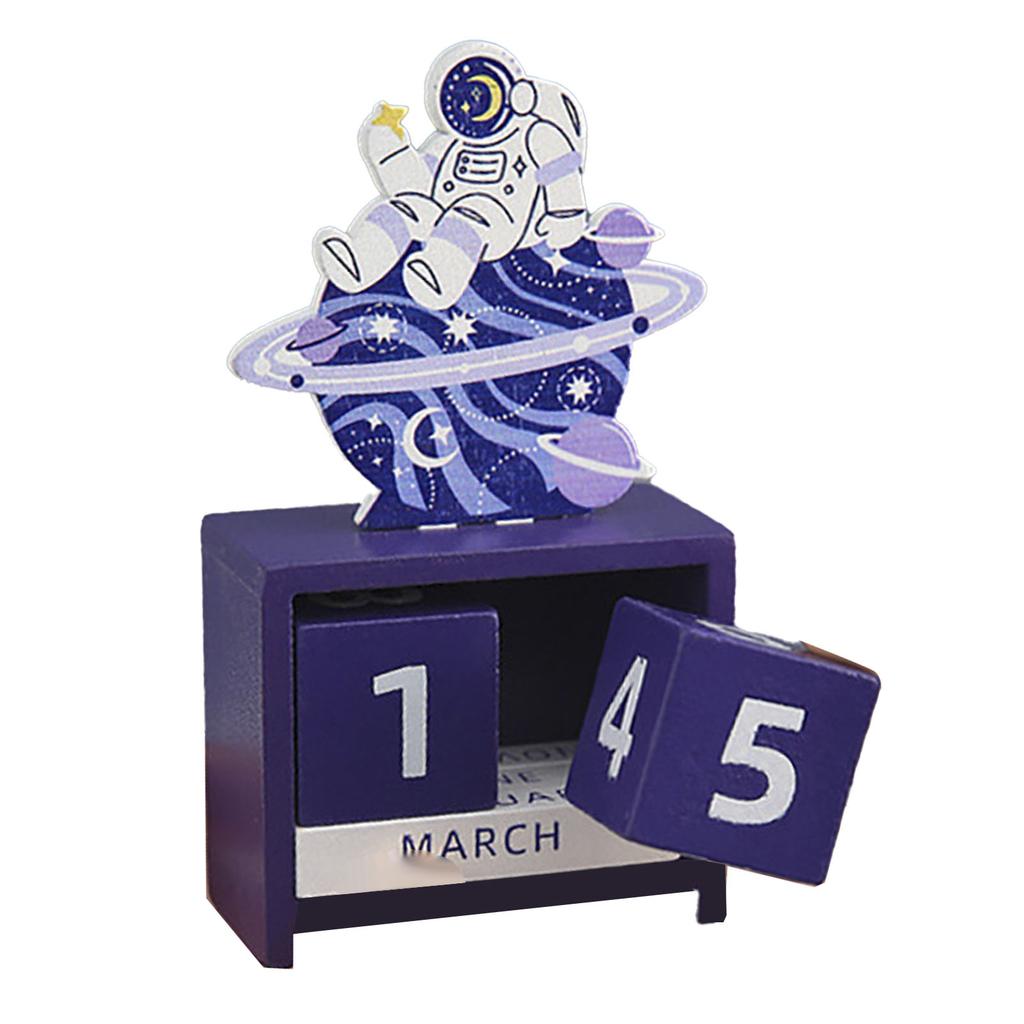 Деревянный вечный календарь обратный отсчет месяца дата блок кубики календарь милый настольный декор тип 2