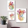 Anatomy Flower Organ Wall Art Poster Prints Brain Heart Skull Kidney Skeleton Canvas Painting Nordic Wall Pictures Office Decor