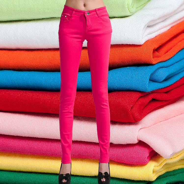 Женские сексуальные брюки-карандаш Candy, повседневные длинные эластичные джинсы