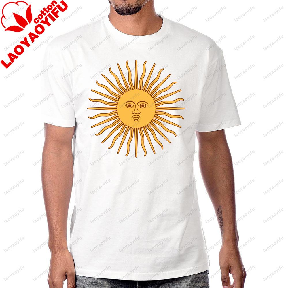 Argentina Pride Argentinian Sun Flag Graphic Vintage Style Printed TShirt Summer Cotton Short Sleeve Y2K Unisex Unisex Clothing