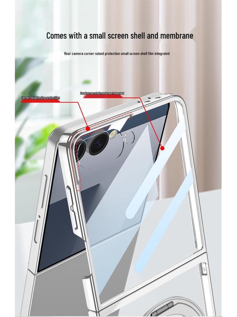 Магнитный прозрачный чехол SAMSUNG Z Flip7 со подставкой MagSafe