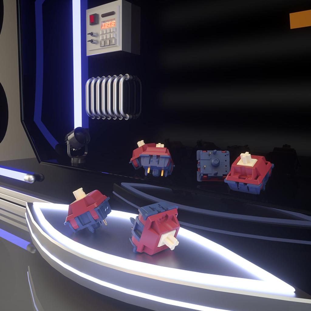 Набор из 36 тактильных переключателей Gateron Quinn, 5-контактные 59 гс RGB с предварительной смазкой для механических клавиатур MX