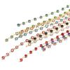 1Meter Colorful Glass Crystal Beads Chain Copper Chains for Necklace Bracelet Jewelry Making DIY Components Accessories