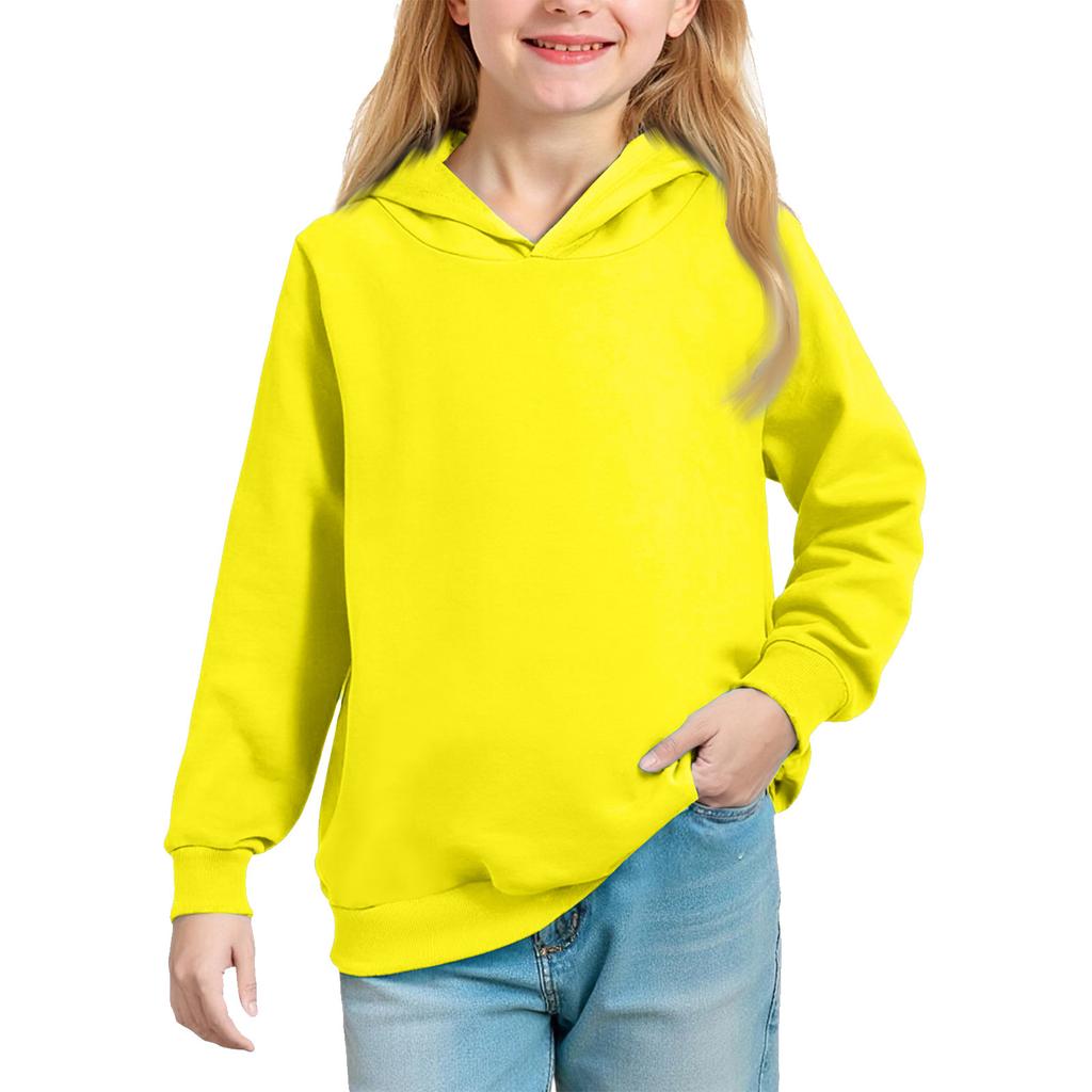 Однотонное худи для подростков - Унисекс пуловер