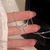 Stainless Steel Bowknot Clavicle Necklace for Women - Summer Light Luxury Niche Design