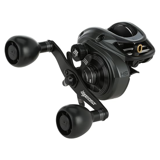 Abu Garcia Катушка для спиннинга Beast LP Beast 300 с высоким передаточным числом, низкопрофильная, для басса, морской рыбы, монстров, большая