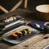 Exquisite Japanese Style Sushi Plate Ceramic Flat Plates Kitchen Accessories Western Plate  Home