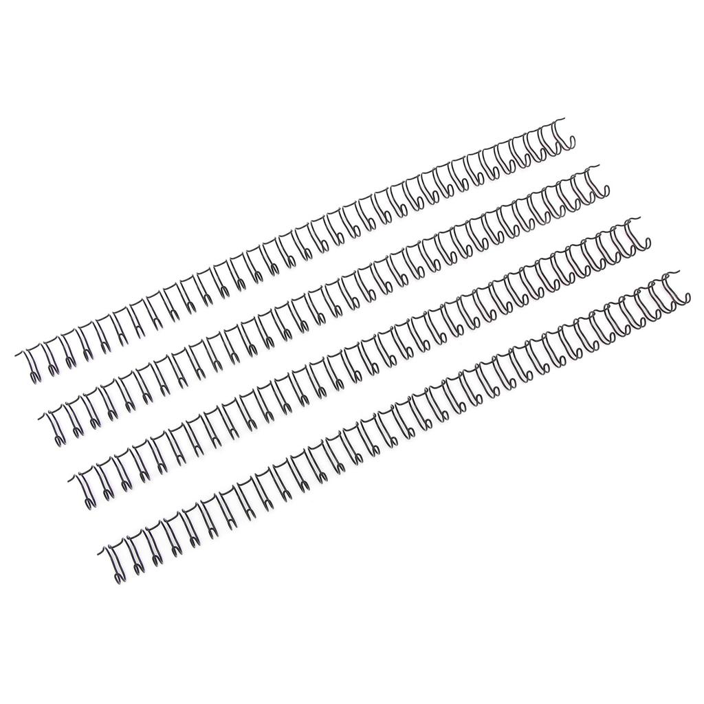 100Pcs Double Wire Binding Spine 60 Sheet Capacity 3:1 Pitch 34 9.5mm Diameter Set Kit for Paper
