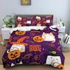 3D Skull Bedding Set Halloween Bats Duvet Cover Skull Polyester Comforter Cover Set Double King Queen Kids Polyester Quilt Cover