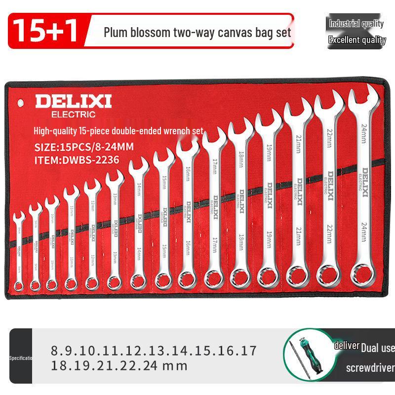 Набор регулируемых трещоточных и рожковых ключей