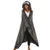 Cartoon Animal Hooded Blanket Flannel Wearable Women Winter Warm Throw