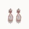J.Lauren 1M0958 Signity Cubic Rose Gold Silver Earrings