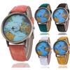 Модные Ретро Кварцевые Часы Самолет Подержанные Часы Карта Унисекс