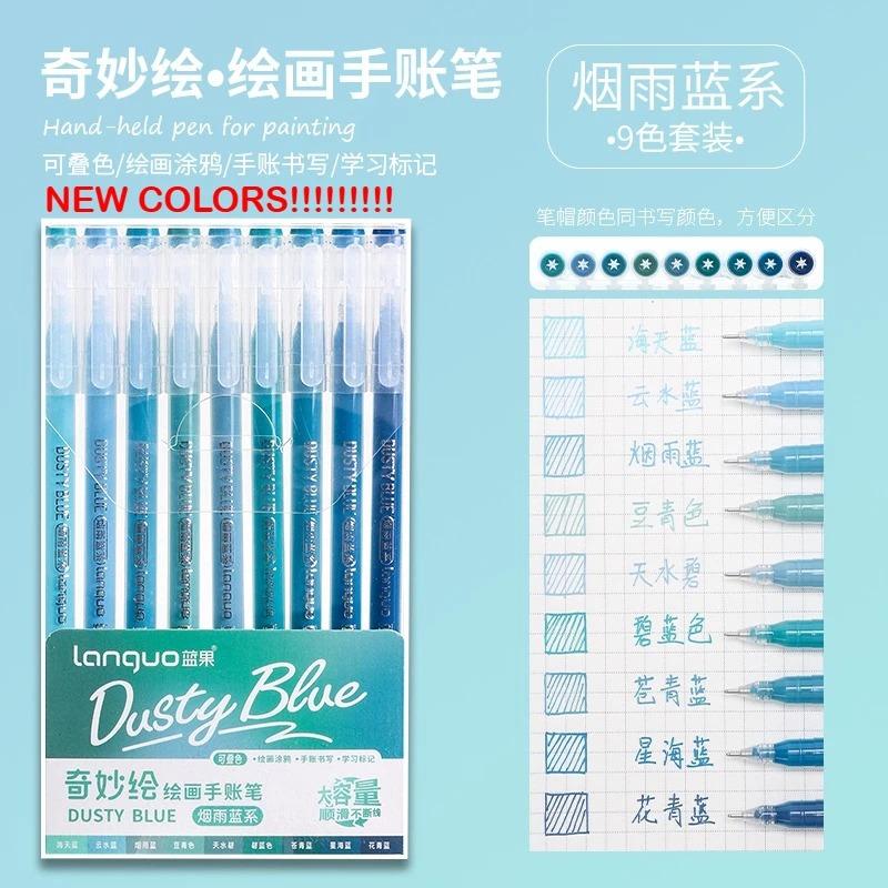 Languo 198/6 PCS Drawing Highlighter Morandi Gel Pen Student Scrapbook Painting DIY Gel Pen Office School Supplies Stationery
