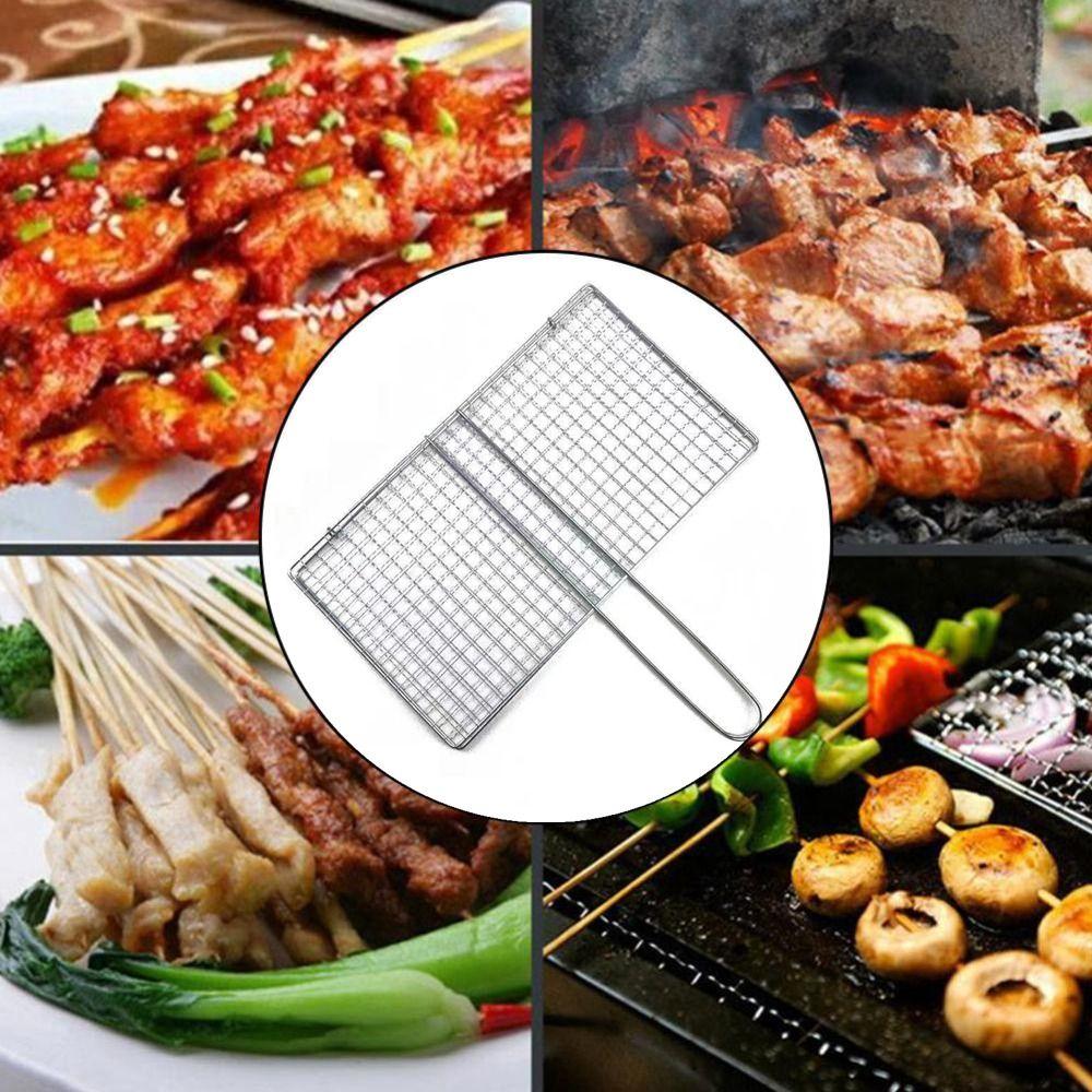 Iron Barbecue Net Silvery Grilled Fish Net Hot BBQ Tools Camping