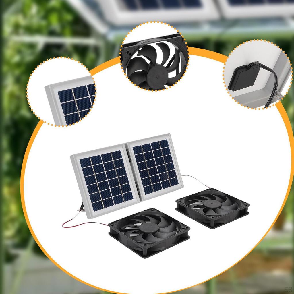 Солнечный вытяжной вентилятор Охлаждение Вентиляция Простой в использовании 10 Вт 5 В Прочная плата с питанием для