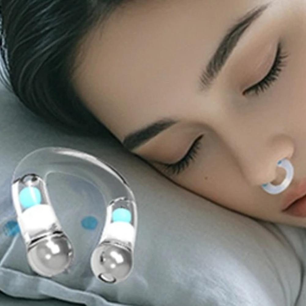 1pc Silicone Nose Clip Reusable Anti Snoring Nasal Clip Portable Magnetic Snoring Stopper