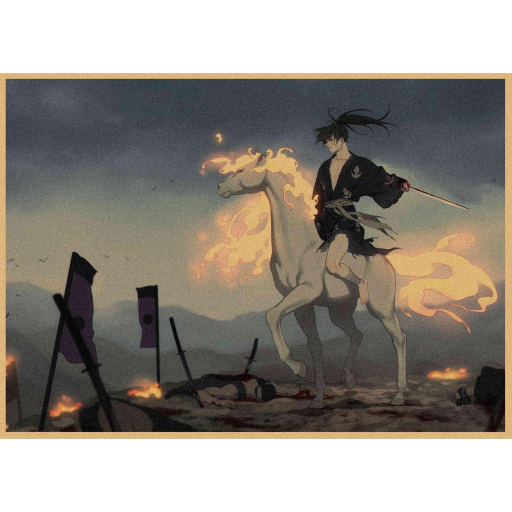 Dororo Retro Japanese Anime Kraft Paper Poster - Decorative Wall Art Mural