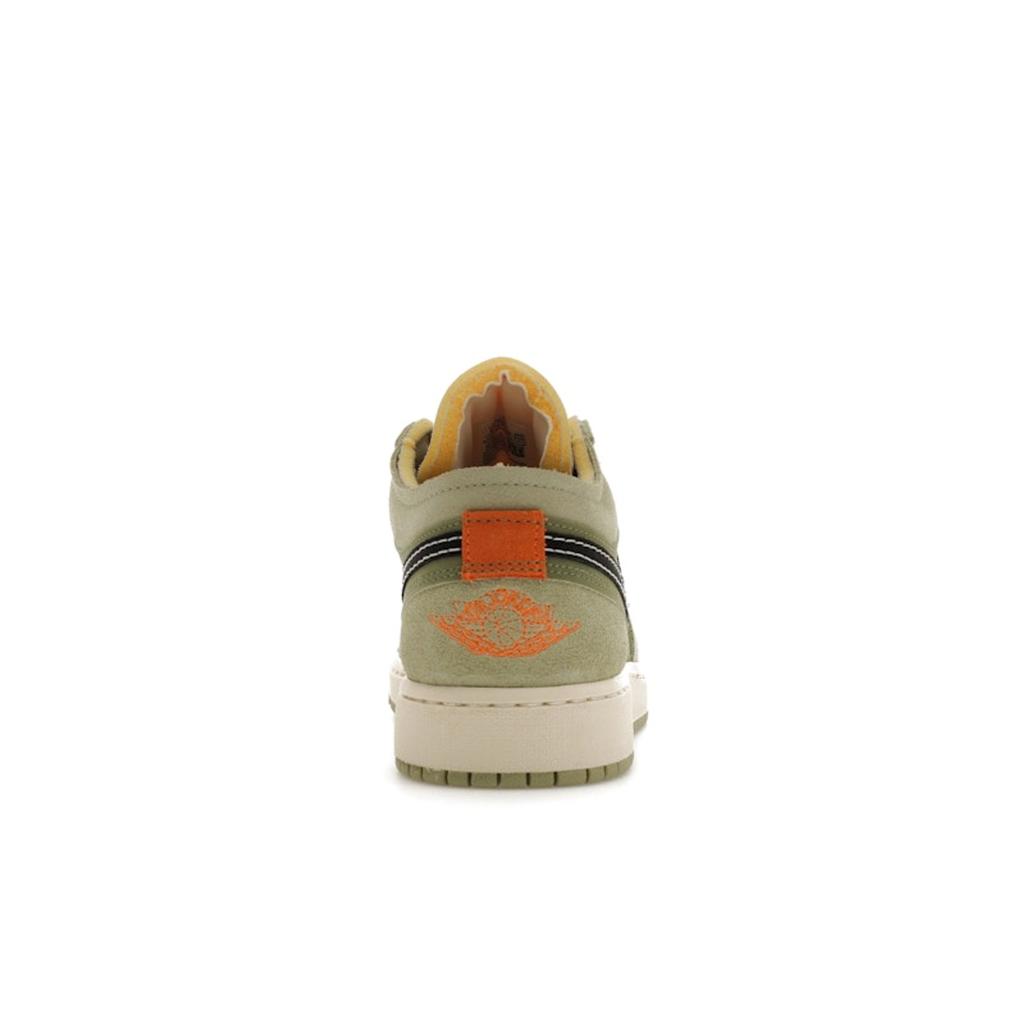 Air Jordan 1 Low SE Craft GS Sky J Light Olive Kids Sneakers Green Celadon Bright-Mandarin FD9092-300