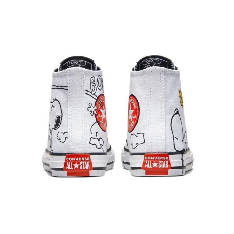 Converse Peanuts X  Chuck Taylor All Star High Top Canvas Shoes Kids Sneakers White Black A01869C