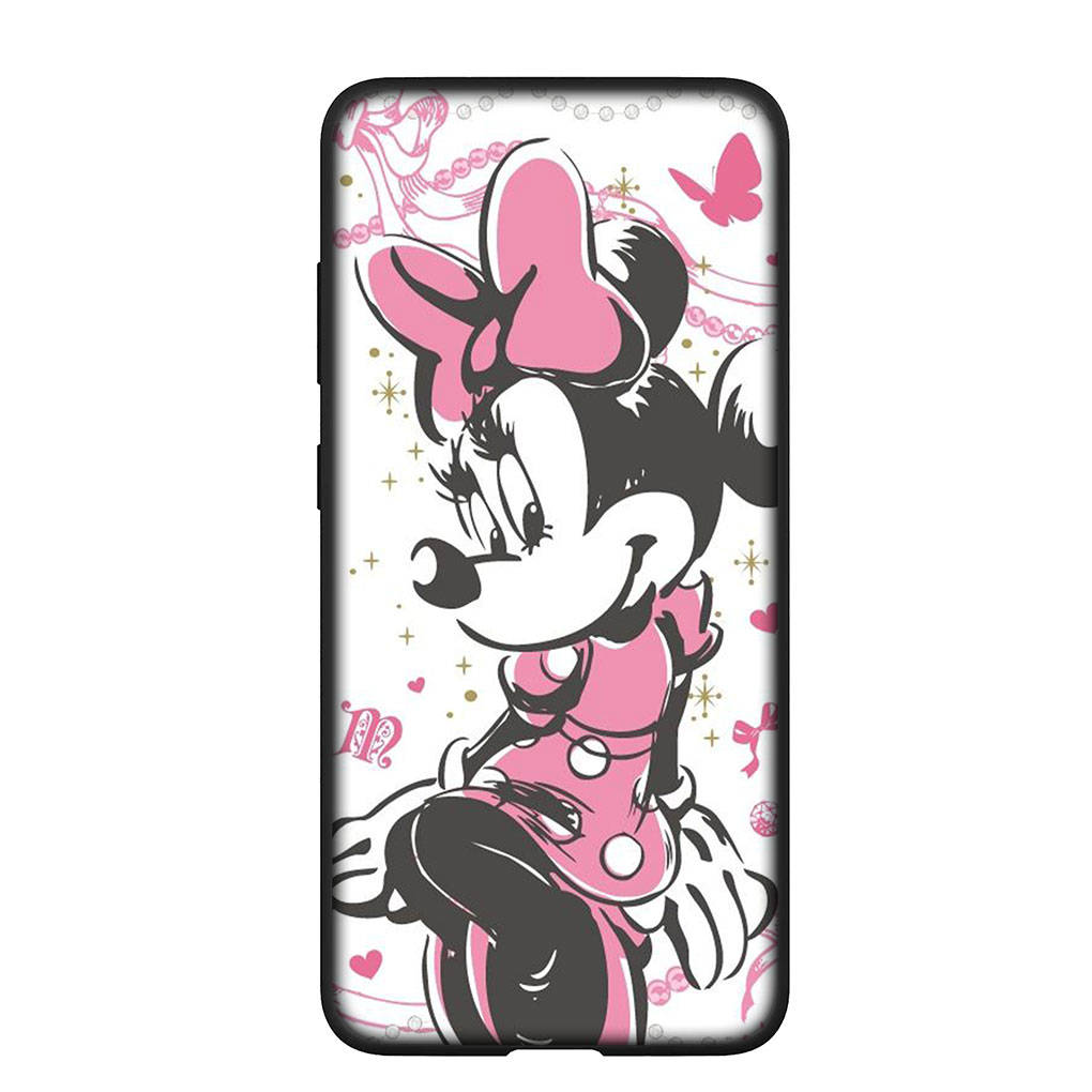 Чехол для телефона Samsung Galaxy S25 S24 S23 iPhone 16 15 Xiaomi Redmi Note 14 13 12 16E X 11 Pro Max OPPO Moto Huawei A15 аниме Минни Маус розовый чехол