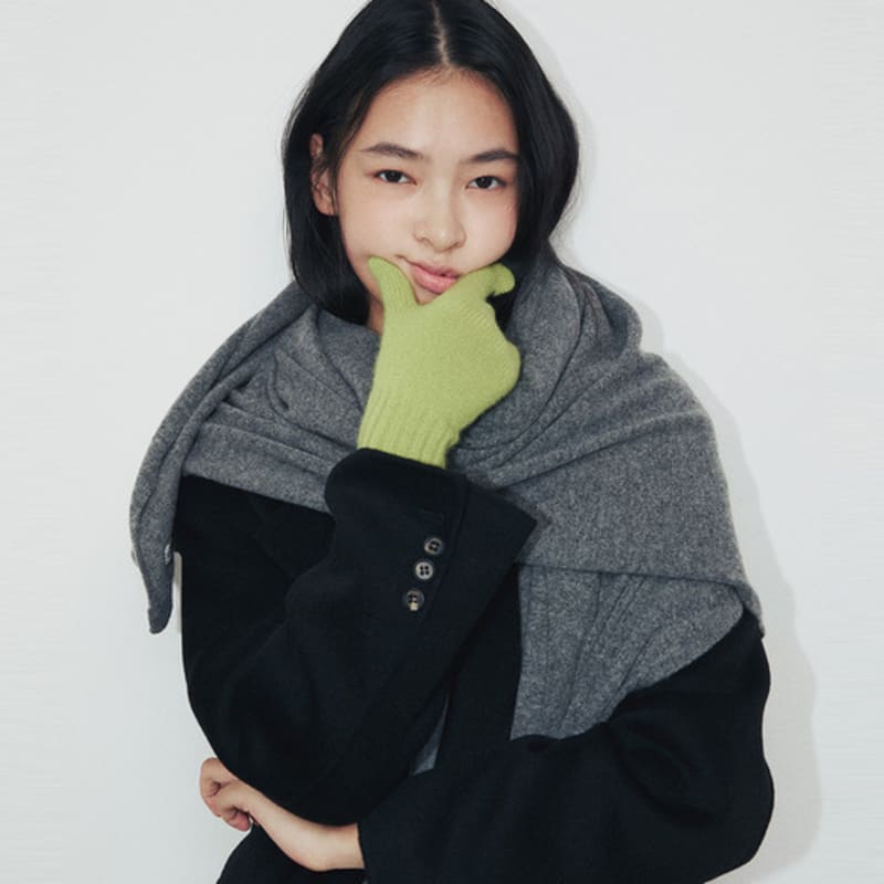 КАШЕМИР Кашемировые базовые перчатки (Светло-зеленый) D7HAW25001GRL