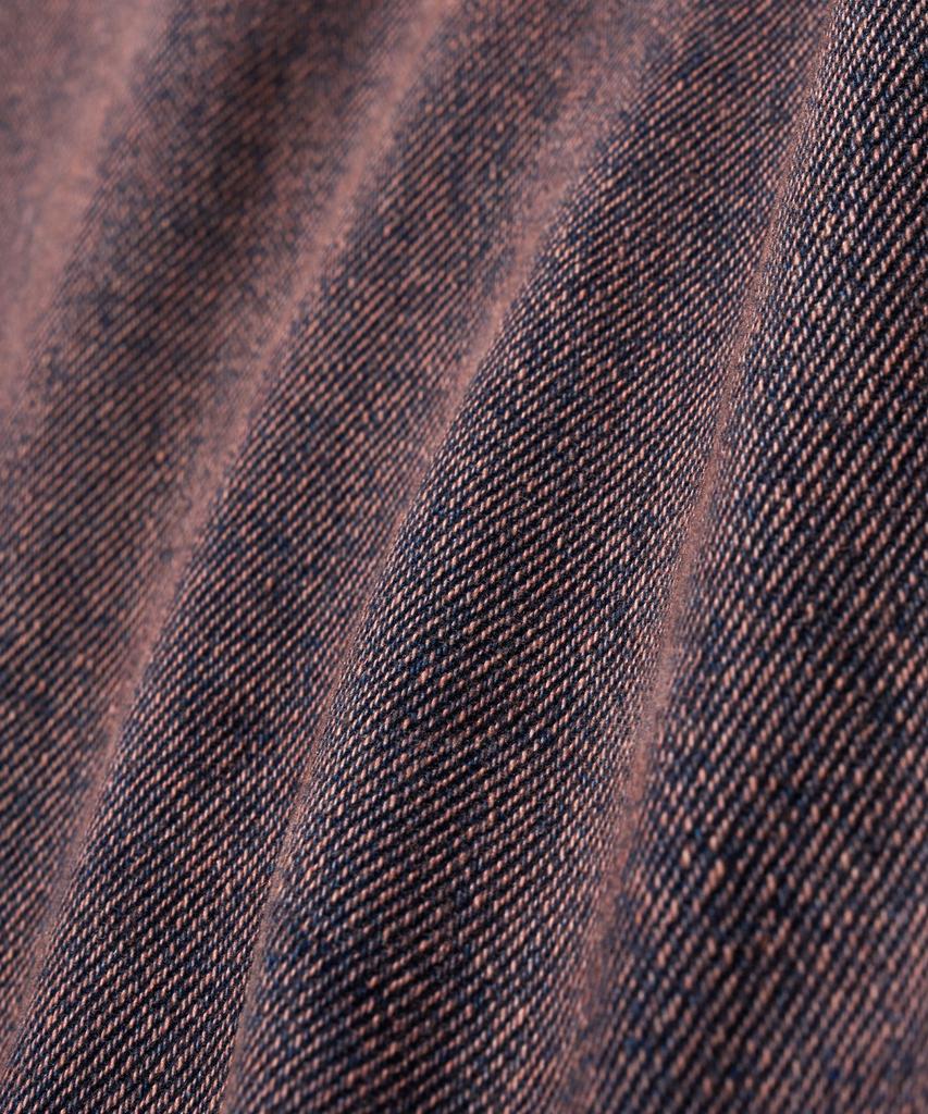 BROWNBREATH Hinder Post Wide Denim Pants - Purple