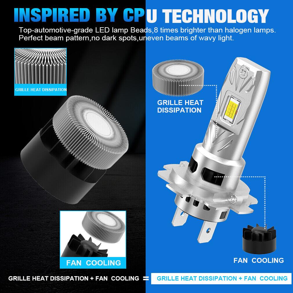 2Pcs 30000LM H7 LED Headlight Kit Mini Bulbs 70W CSP for Car Headlamp Auto Fog Lamps Canbus H7 Led Turbo Automobile 6000K 12V