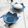 Silicone Lotus Soap Shelf Creative Soap Box Bathroom Student Non Perforated Soap Storage Box