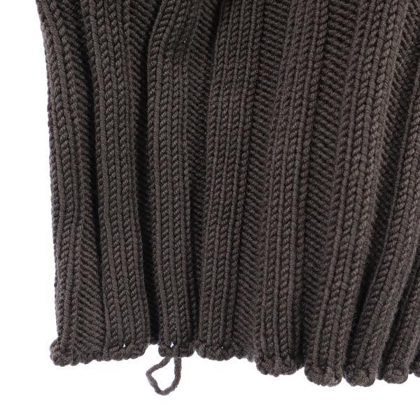 Fendi Сделано в Италии Вязаный свитер с длинным рукавом и V-образным вырезом 40 Коричневый женский б/у