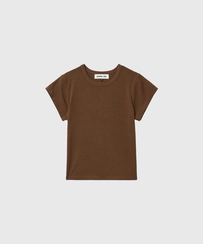 GENERALIDEA Ежедневная футболка с коротким рукавом [Коричневая] / Gf1Lts511