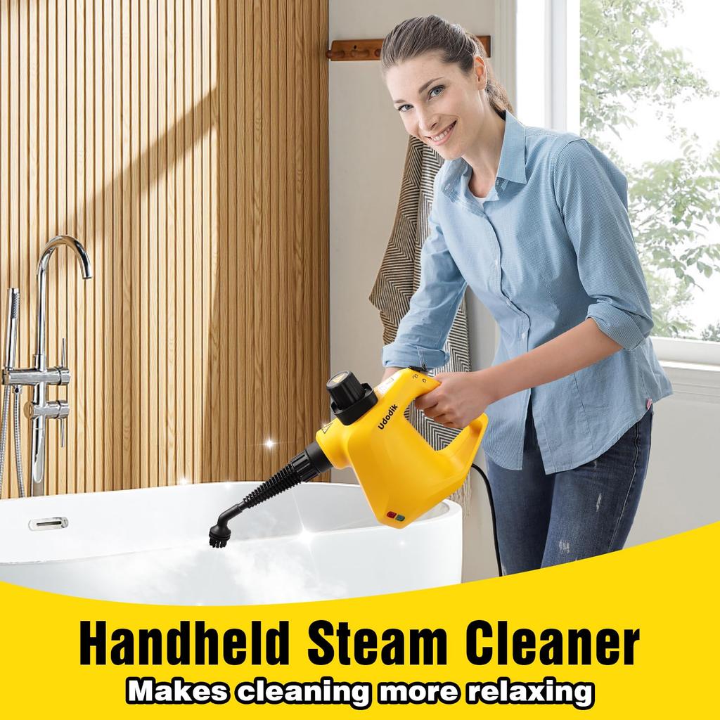 Udodik Steam Steam Cleaner with 10 Piece Accessory Pressurized Steam Cleaning Machine Multipurpose and All Natural and Steam Cleaning for Carpet