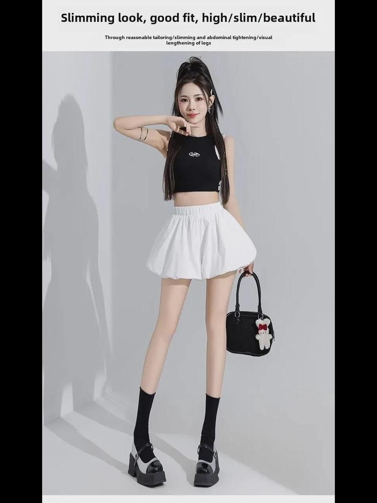 Широкие повседневные шаровары с эластичной резинкой на талии — женская коллекция осень 2024 г.