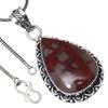 Pendant Designer Jasper Gemstone Valentine'Day Ethnic Silver Jewelry 2.25"