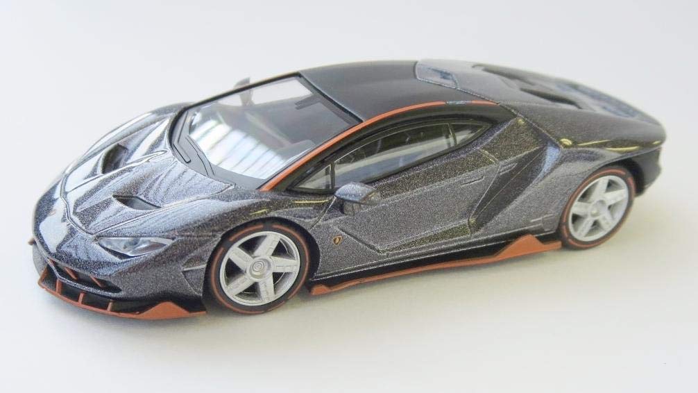 Bunka Original Scale Mini Car Series Lamborghini Centenario Finished Product 1/64 Black/Orange