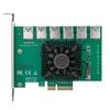 PCIE 1 To 6 PCI Express X4 20Gb 1 To 6 Riser Card Adapter PCI-E Slot 4X To 16X USB 3.0 Riser Extender For Bitcoin Miner Mining