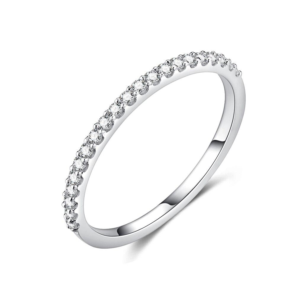 Кольца с муассанитом 3,0 мм D Vvs, круглое кольцо с бриллиантом для женщин, обручальное, рождественское, стерлингового серебра 925 пробы, свадебные ювелирные украшения