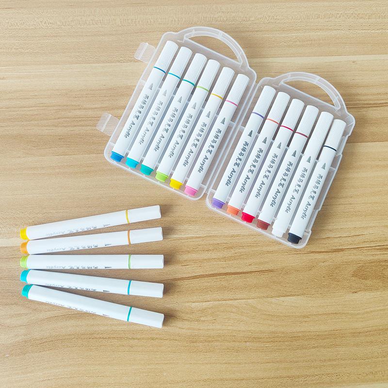 60-Color Acrylic Marker Set with Posture-Correcting Tripod Grip for Kids' Art, Journaling, and Coloring