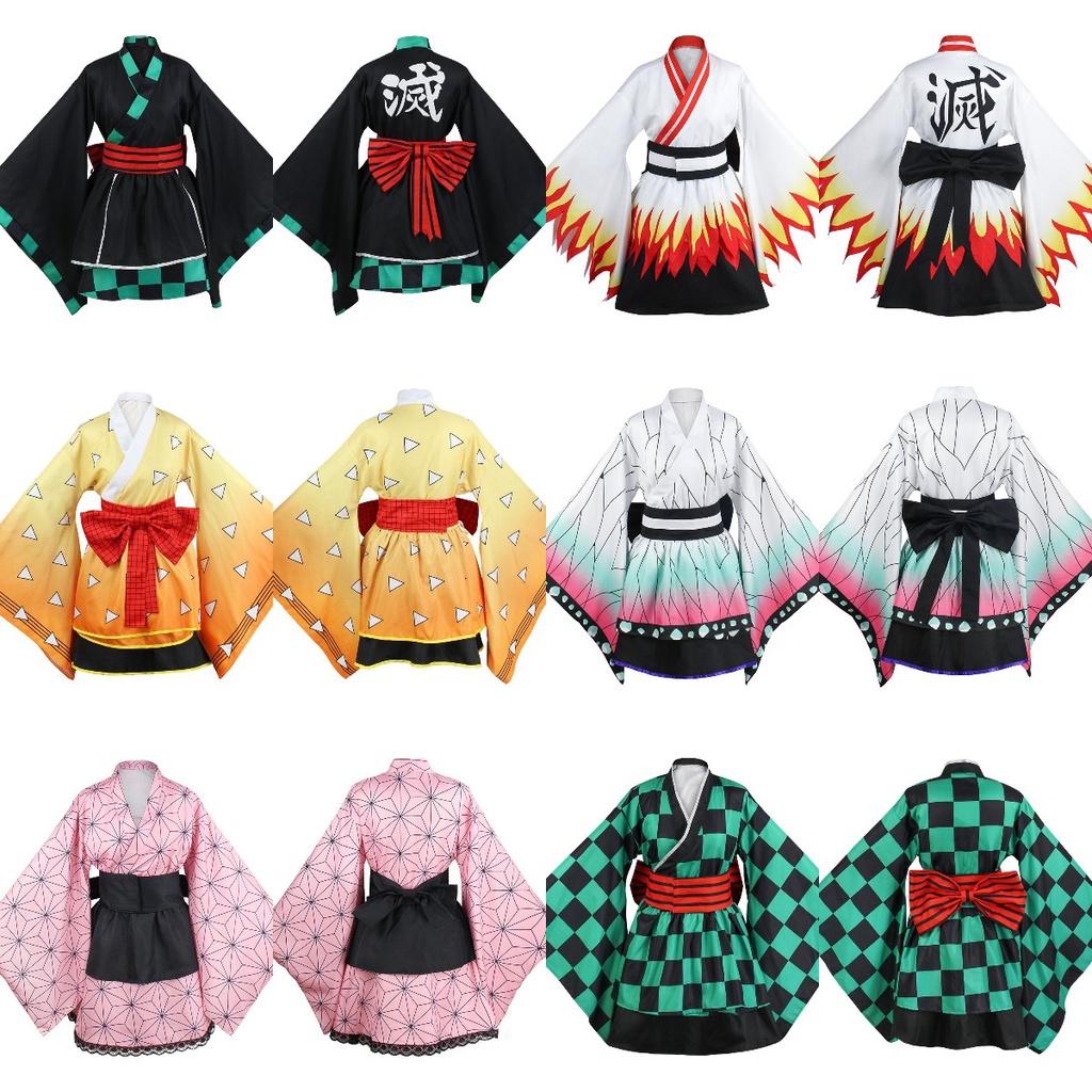 Клинок, рассекающий демонов Камадо Тандзиро Агацума Зеницу Косплей Платье горничной – Дышащее Изысканное