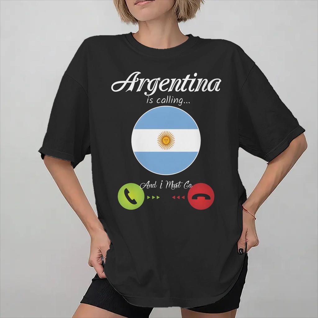 Las Malvinas Argentina Soccer Football Printed T Shirts Unisex Wounisex Cotton Tee Shirt Clothing