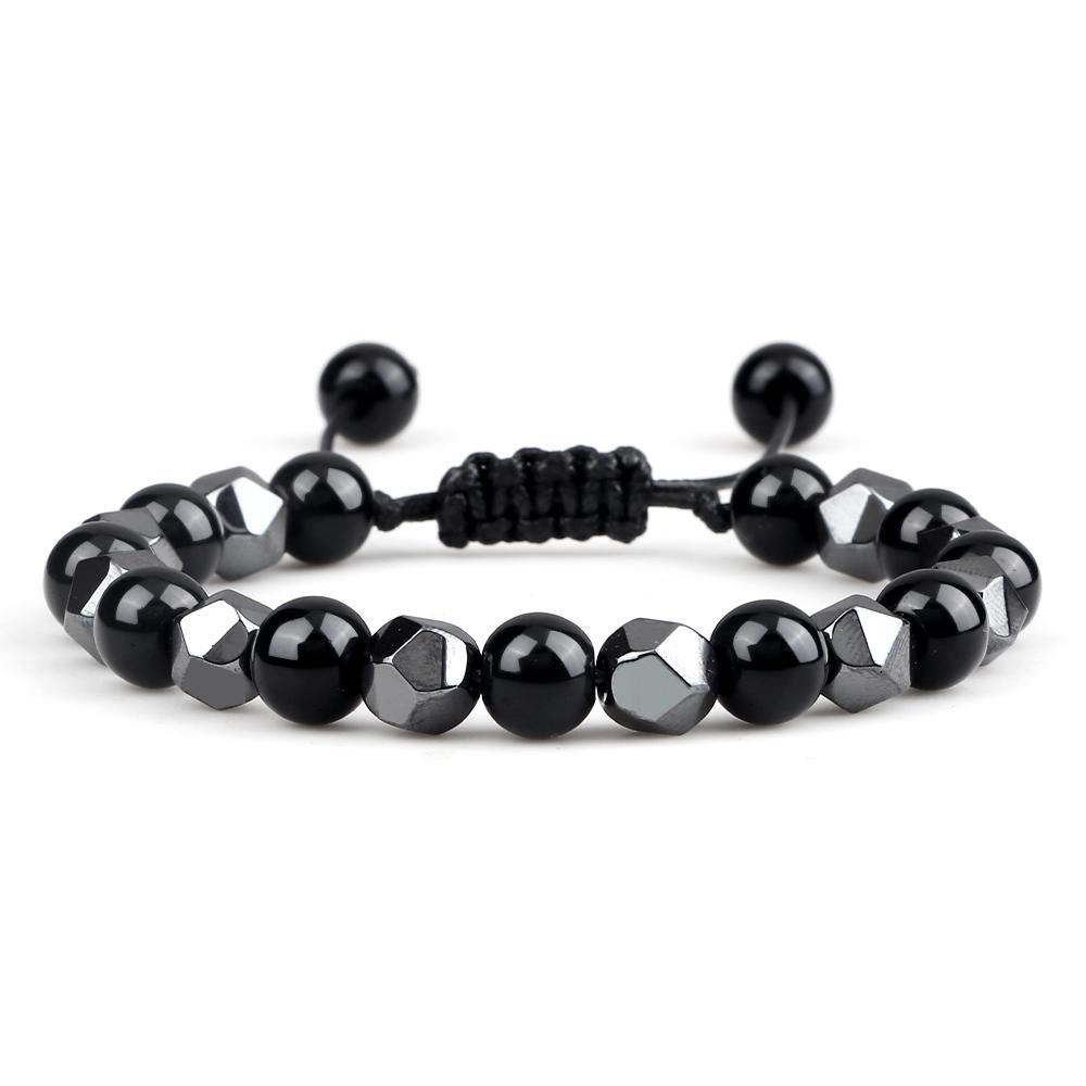 Мужской браслет с нерегулярными гематитовыми бусинами, женский браслет 4, 6, 8 мм из натуральной лавы, тигровый глаз, браслет для пары, модные украшения для дружбы