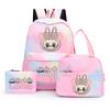 3Pcs/set Printed Backpack with Lunch Bag Pencil Case Student Teenager Boy Girl Bagpack Women's Backpack Set Travel Bag