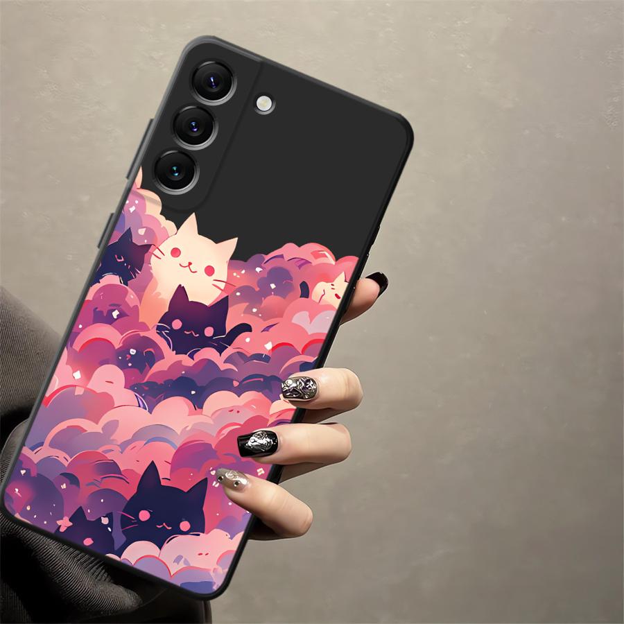 Черный кот Звездная ночь Чехол для Samsung Galaxy A52 A06 A23 A25 A53 A57 A55 A05 A73 A37 A12 Чехол для телефона A13 A70 A51 A50 A36 A16