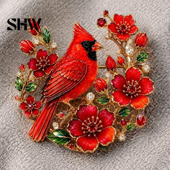 Retro Clothing Accessories Vintage Flower Bird Brooch Pin, Alloy Lapel Pin for Coats Decorative Suits Dresses Scarves, Jewelry Accessory Women